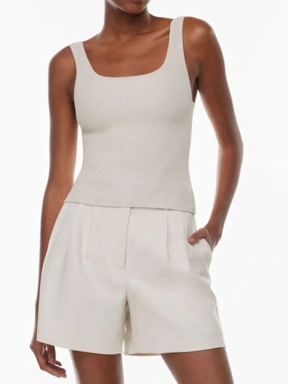 Aritzia Babaton Sculpt Knit Squareneck Tank Small NWT
